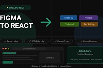 convert figma to react nextjs website pixel perfect
