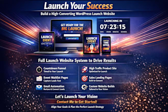 integrate wordpress website launch countdown funnel for high traffic sales