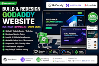 build godaddy website, hostinger website, lovable website, godaddy online store