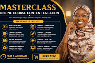 create online course content, course creation curriculum or kajabi online course