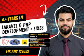 fix php laravel errors backend api issues and mysql bugs