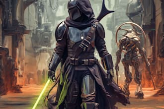 making a star wars and sci fi illustration