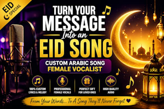 write sing a custom eid song arabic female vocalist eid adha gift song hajj gift
