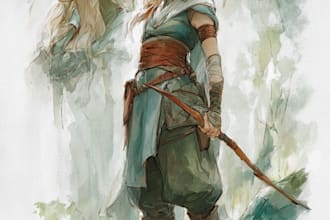 create watercolor character illustrations for your fantasy card game