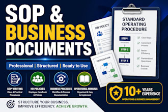 create sops, workflows, and sla for your business operations