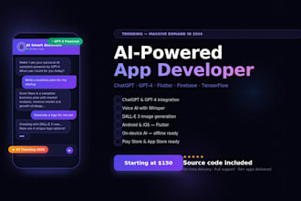 build ai powered android and ios app with chatgpt gpt4 integration