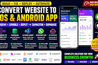 convert base44 lovable replit website to ios android app with capacitor supabase