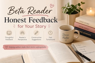 beta read your novel and provide honest feedback