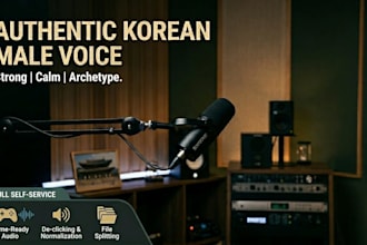 be your authentic korean male voice for games and animation