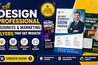 design professional business flyer and marketing flyer design