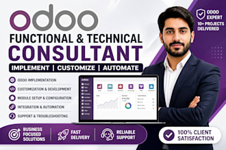 provide odoo erp implementation, customization and support