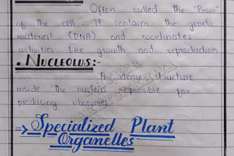 create professional biology notes and hand drawn scientific diagrams
