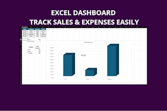 create a simple excel sales and expense tracker dashboard for your business
