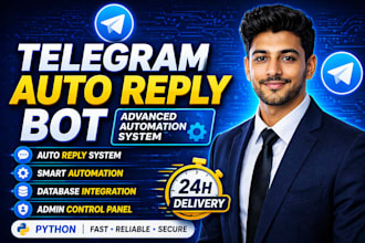 build telegram auto reply bot with advanced automation system