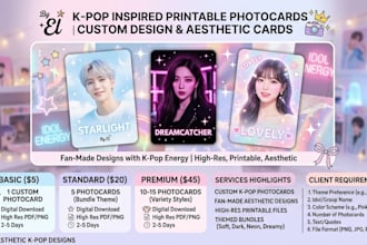 design printable kpop photocards