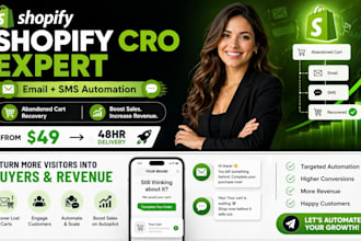 shopify cro email automation omnisend sms flow