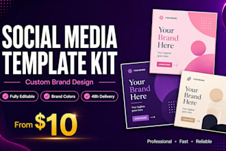 design a stunning canva social media template kit for your brand