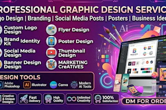 design unique and creative business logo with branding