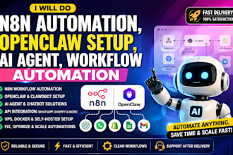 do n8n automation, openclaw setup, ai agent, workflow automation