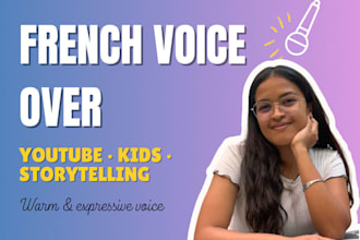 be your french voice over for kids videos and animation
