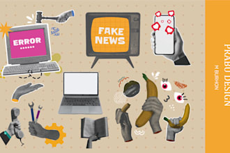 design creative art collage ads for your brand
