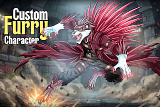 draw custom fursona and furry character art