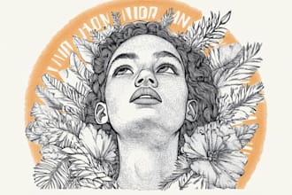 create monoline drawing illustration