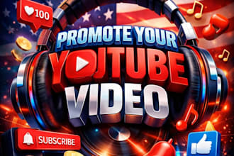 promote your youtube video in USA for views engagement and subscribers