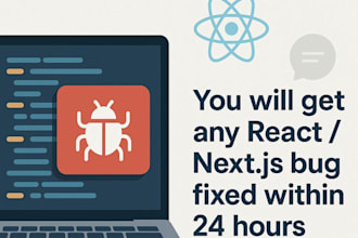 fix any react js or next js bug within 24 hours