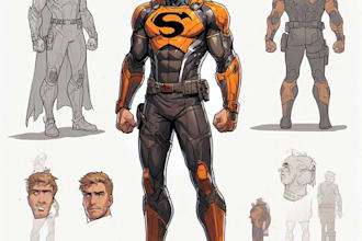 superhero character for comics