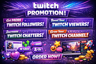usa twitch kick promotion to grow channel viewers,followers,affiliates,partner