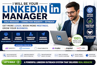 be linkedin manager to send cold messages connections request, and outreach