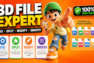 fix color split adjust modify smooth clean edit 3d model stl 3mf for 3d printing