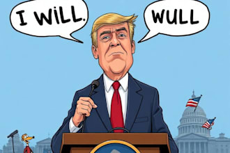 do a political cartoon art