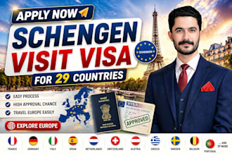 do complete schengen visit visa assistance for 29 countries