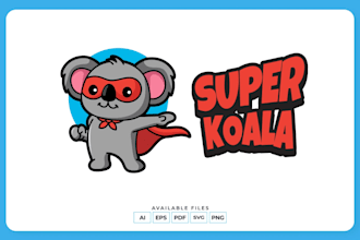 do modern awesome koala logo design