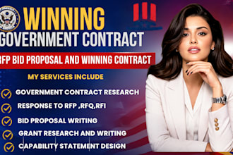 help you win government contracts, rfp, rfq, rfi with bid proposal writing