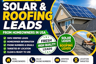 generate verified solar and roofing leads from homeowner USA