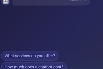 create ai chat bot and automation systems