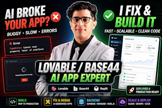 build, fix and scale your lovable or base44 ai app