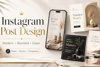 design professional instagram posts and story templates
