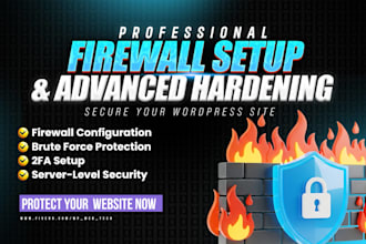 harden your wordpress security, configure firewall and login protection
