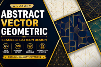 design abstract vector geometric seamless patterns