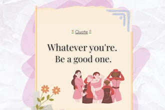 design aesthetic posts, quotes and ads for your page