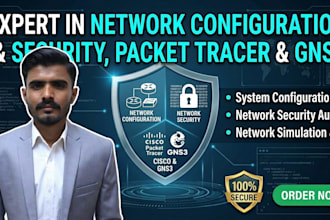 design and simulate a custom network with cisco packet tracer aand gns3