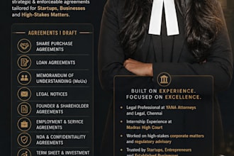 draft professional agreements for startups and business