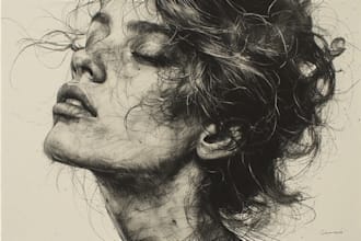 sketch a custom charcoal drawing, pencil portrait from photo