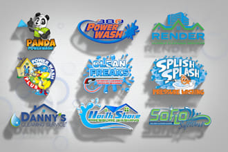 design roof cleaning power washing and pressure washing logo