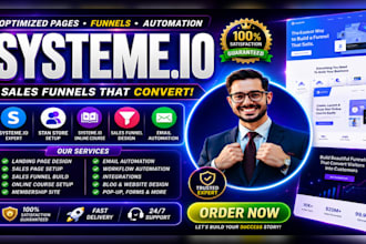 build systeme io sales funnel, systeme io website systeme io landing page