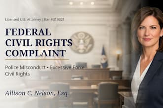 draft a federal complaint against police rights violation